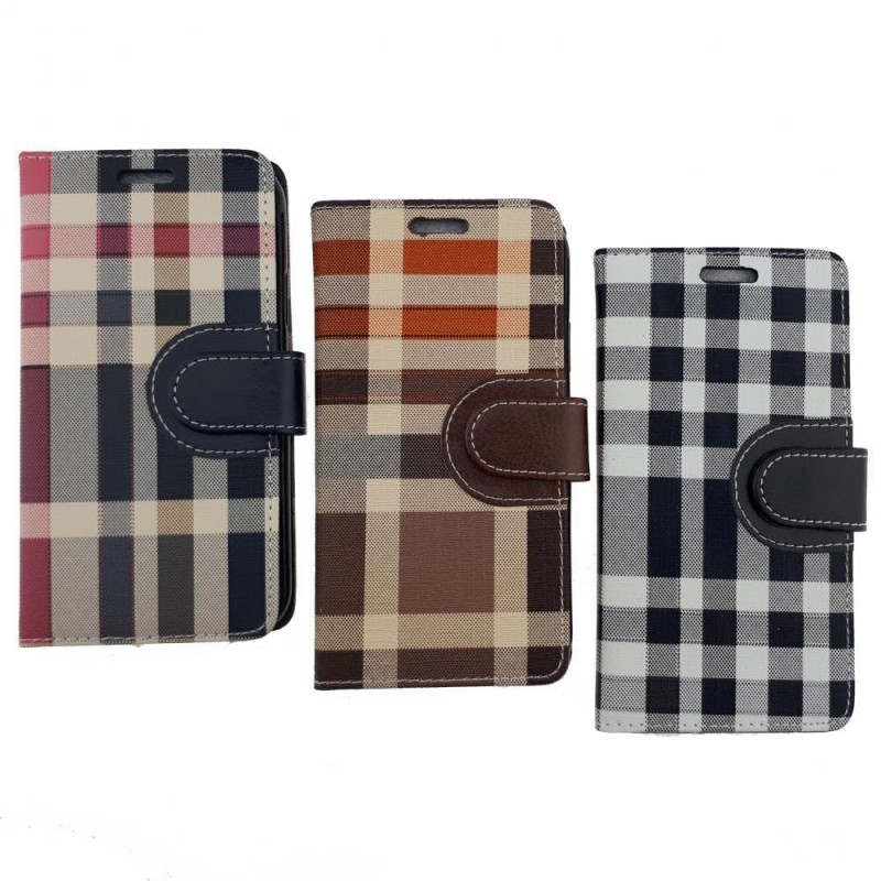 Plaid Leather Case -...